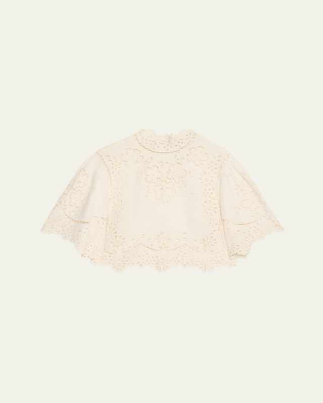 Lula Embroidered Short-Sleeve Top